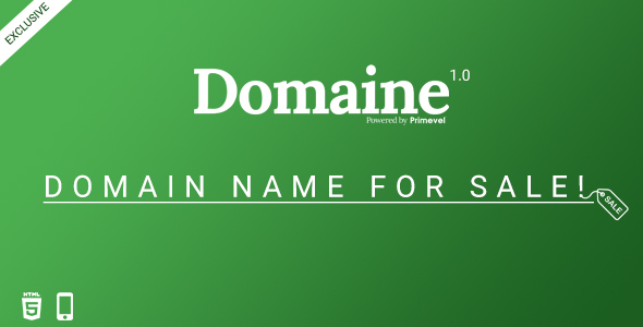 Domaine -  Responsive Domain For Sale Template
