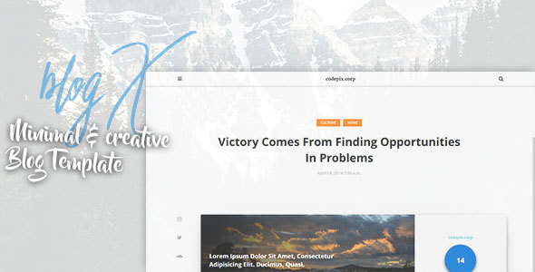 blogX - Minimal & Creative Blog Template