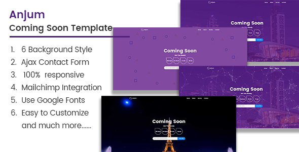 Anjum  Coming Soon Template