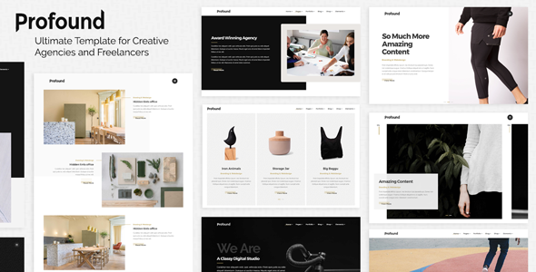 Profound - Multi-Concept Template for Creative Agencies and Freelancers