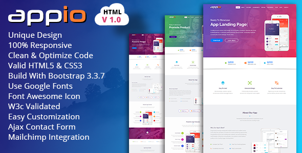 APPIO | App Landing Page HTML Template