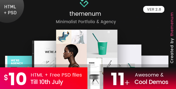 Portfolio HTML Template - themenum