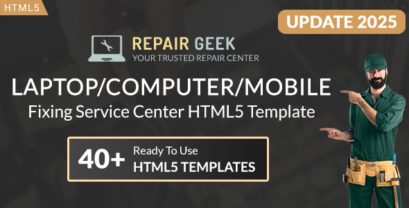 Repair Geek - Laptop And Computer Fixing Service Center HTML5 Template