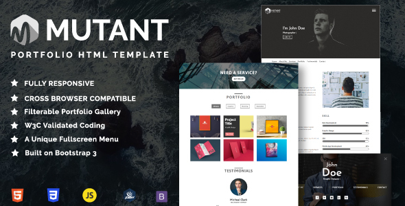 Mutant - Personal Portfolio HTML Template