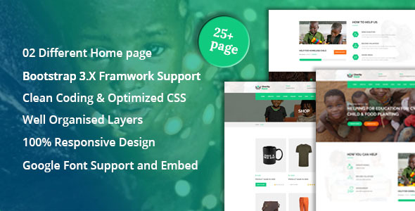 CharityHand - Charity / Nonprofit / Fundraising HTML5 Responsive Template