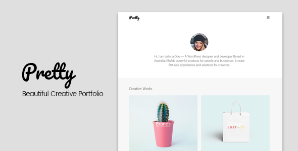 Pretty - Beautiful Creative Portfolio Template