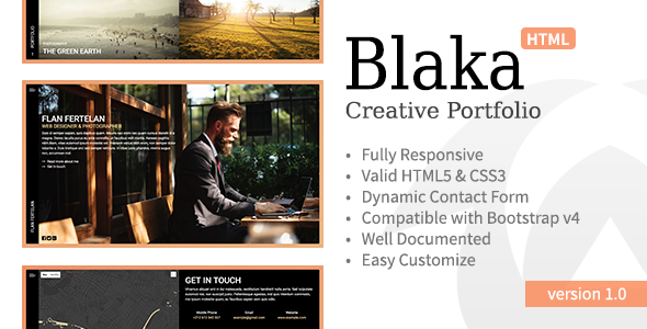 Blaka • Creative Personal Portfolio Template