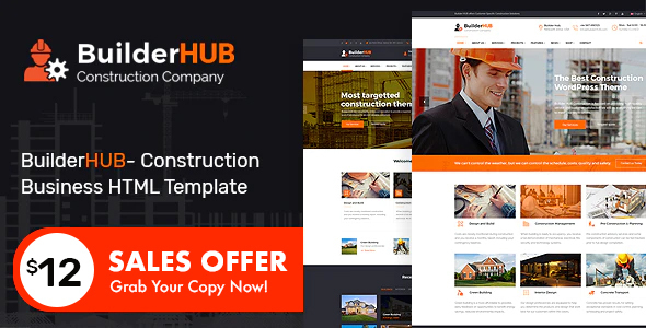 Builder HUB- Construction Business HTML Template