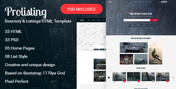Prolisting - Directory & Listings HTML Template