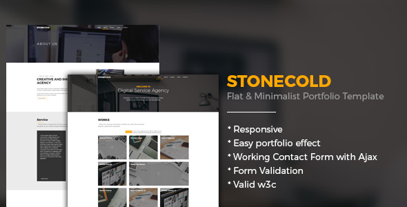 Stonecold - Flat & Minimalist Portfolio Template