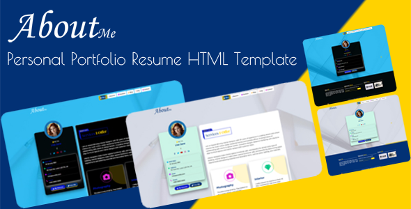 AboutMe - Personal Portfolio Resume HTML Template