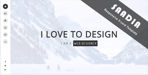 Saadia - Resume, CV, v-Card & Portfolio