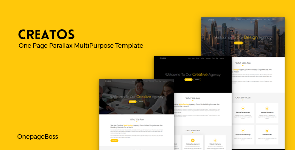 Creatos - One Page Parallax Premium Template