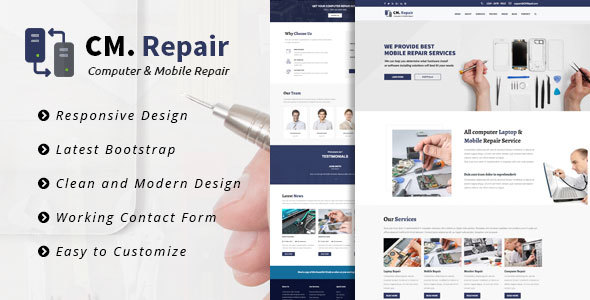 CM Repair -  Bootstrap Template
