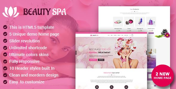Spa - Beauty Salon , Hair & Wellness HTML Template