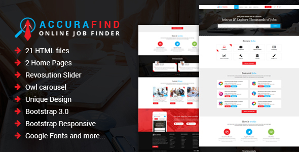 Accurafind - Job Finder HTML Template