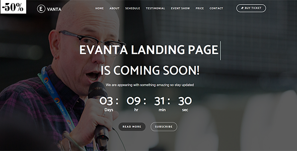 Evanta - Responsive Html5 Multipurpose Event Landing Page