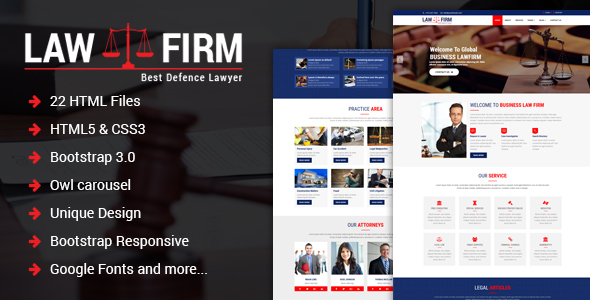 Law Firm - Responsive HTML Template