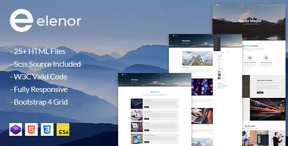 Elenor - Creative  Agency, Corporate and Portfolio Multi-purpose HTML Template