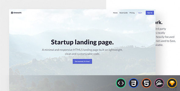 Emanate - Startup Landing Page