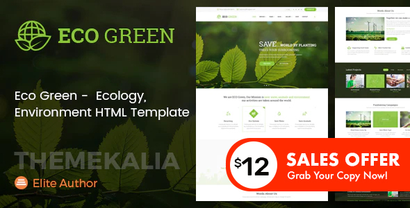 Eco Green - HTML Template for Environment and Renewable Energy Company