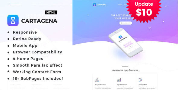 Cartagena | App Landing HTML Template