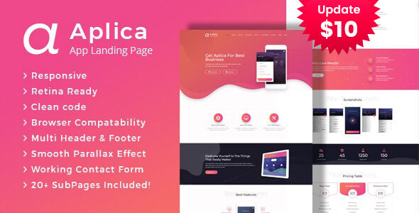 Aplica | App Landing HTML Template