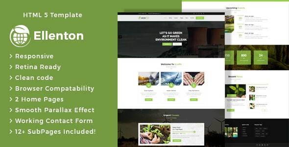 Ellenton - Environment / Non-Profit HTML Template