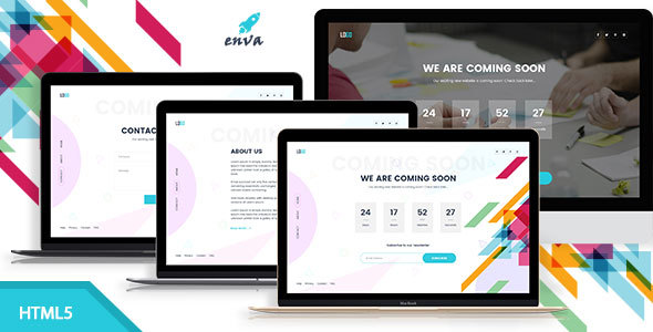 Enva - Creative Coming Soon Template