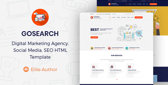 Gosearch - Digital Marketing Agency HTML Template