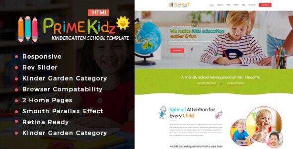 Prime kidz - Kindergarten & School HTML Template