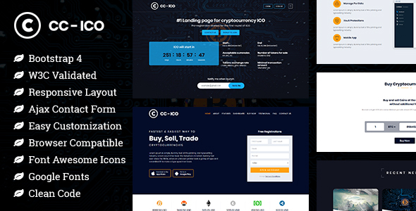 CCICO - Bitcoin and Cryptocurrency HTML Landing Page