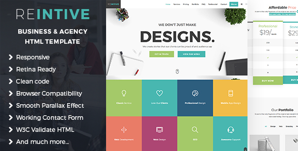 Reintive - Agency Business Responsive Bootstrap 5 Landing Page Template
