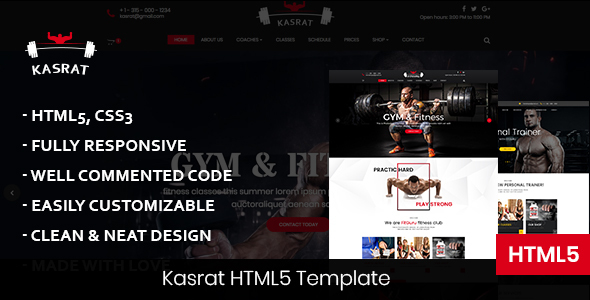 Kasrat | Fitness Club HTML Template
