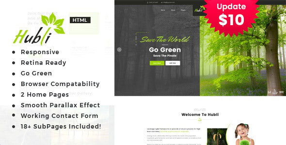 Hubli - Environment / Non-Profit HTML Template