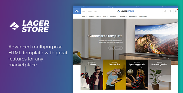 Lager - eCommerce HTML Template