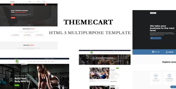 Themecart-  Multipurpose  HTML5 Responsive One / Multi Page Templates.