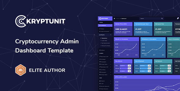 Kryptunit - Cryptocurrency Admin Dashboard Template