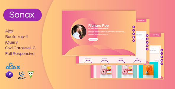 Sonax - Personal Portfolio HTML Template