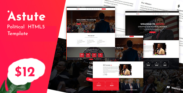 Astute - Responsive Political HTML5 Template