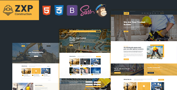 ZXP - Construction HTML Template