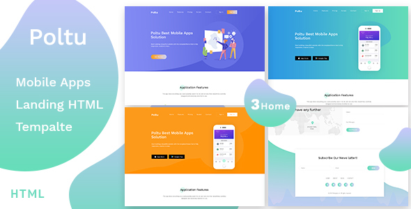 Poltu - Mobile App Landing HTML Template