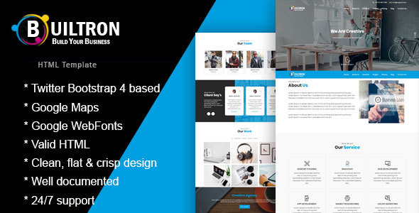 Builtron - One Page HTML Bootstrap4 Template