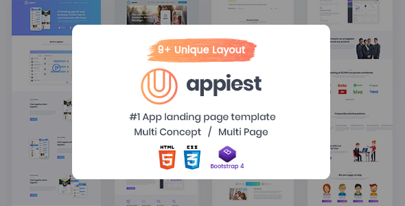 Appiest - Multipurpose Application Landing Page HTML Template