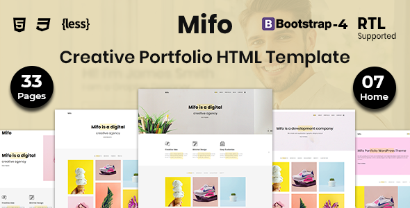 Mifo - Creative Portfolio HTML Template