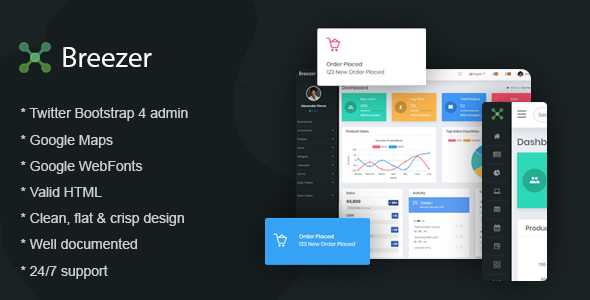 Breezer - Responsive Bootstrap 4 Admin Dashboard