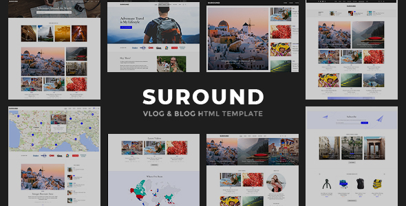 Suround - Vlog & Blog HTML Template