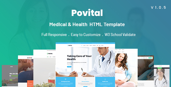 Povital - Medical Health HTML Template