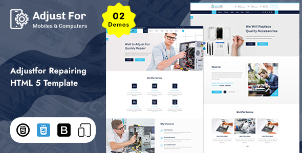 Adjust for - Repair HTML Template
