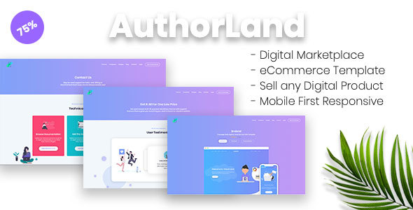 AuthorLand - Digital Marketplace eCommerce Template